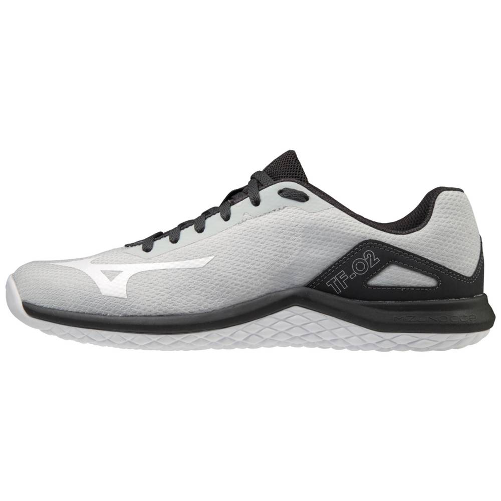 Mens Mizuno TF-02 Training Shoes Grey/Black Philippines (BKVDQR905)